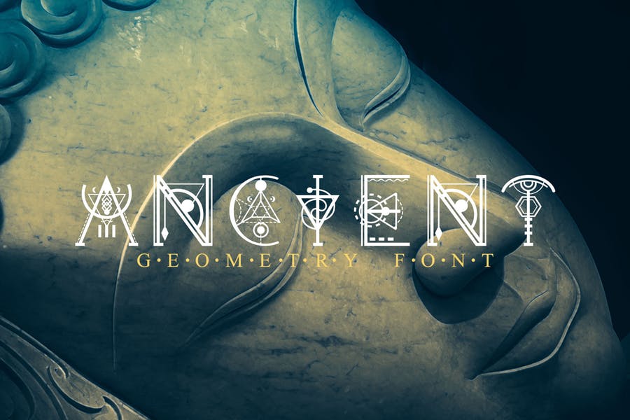 Example font Ancient Geometry #1